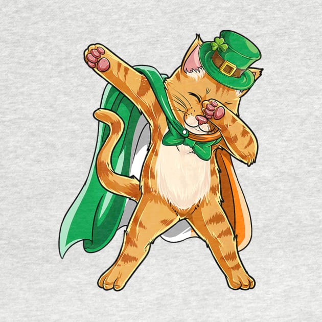 Dabbing Cat St Patricks Day Boys Leprechaun Irish by Macy XenomorphQueen